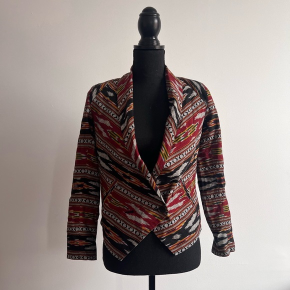 Twelfth Street by Cynthia Vincent Women Ikat Shawl Jacket Blazer - Picture 1 of 10